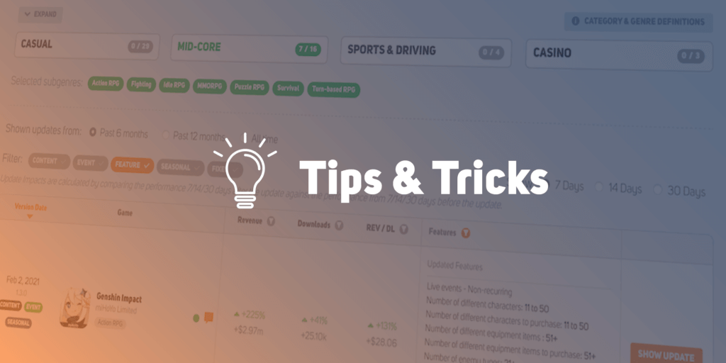 Make Feature Research Easy with Game Update Impacts